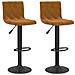 Lusso Casadino -  Sgabelli Da Bar 2 Pz Marroni In Velluto - Foto miniatura 1