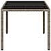 Tavolo Giardino Piano Vetro Grigio Chiaro 150x90x75 Polyrattan - Foto miniatura 5