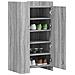 Lusso Casadino -  Scarpiera Grigio Sonoma 52x37,5x100 Cm In Legno Multistrato - Foto miniatura 2
