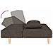 Divano Letto a 2 Posti con 2 Cuscini Marrone in Tessuto - Foto miniatura 7
