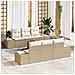 Set Divano da Giardino 7 Pezzi con Cuscini Beige Polirattan - Foto miniatura 2