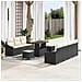 Set Divano Giardino 10 Pezzi con Cuscini Nero Polyrattan Acacia, Divano Giardino 2 Posti con Ripostiglio e Cuscini Nero Polyrattan, Set da Pranzo Giardino 3 Pezzi con Cuscini Nero Polyrattan Acacia - Foto miniatura 2