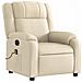Poltrona Massaggiante Reclinabile Crema in Tessuto - Foto miniatura 4