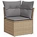 Set Divano da Giardino 8 pz con Cuscini Beige in Polyrattan - Foto miniatura 5