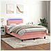 Letto a Molle con Materasso e LED Rosa 120x190 cm in Velluto - Foto miniatura 5