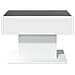 Tavolino Salotto con LED Bianco 70x50x45 cm Legno Multistrato - Foto miniatura 6