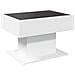 Tavolino Salotto con LED Bianco 70x50x45 cm Legno Multistrato - Foto miniatura 8