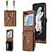Custodia A Tracolla Retrò Per Samsung Z Flip 3 Con Portacarte - Foto miniatura 1