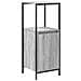 Set di mobili per il bagno con porta 3 pcs Grigio sonoma e Nero - Foto miniatura 5