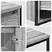 Set di mobili per il bagno con porta 3 pcs Grigio sonoma e Nero - Foto miniatura 8