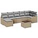 Set Divano da Giardino 8 pcs beige e grigio chiaro Poly Rattan - Foto miniatura 1