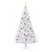 Albero di Natale artificiale Bianco 150 cm PVC e Acciaio - Foto miniatura 3