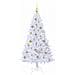 Albero di Natale artificiale Bianco 150 cm PVC e Acciaio - Foto miniatura 4