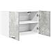 Armadio pensile con porta Riga 2 pcs Grigio Cemento e Bianco - Foto miniatura 6