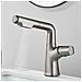 Rubinetto per lavabo da bagno, Blackswan, tipo M351, modello sollevabile grigio antracite, con due modalità, misura 24 cm - Foto miniatura 1