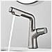 Rubinetto per lavabo da bagno, Blackswan, tipo M351, modello sollevabile grigio antracite, con due modalità, misura 24 cm - Foto miniatura 2