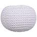 Pouf In Cotone Intrecciato Bianco 38x38x30h - Foto miniatura 2