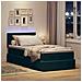 Letto con contenitore e LED Verde Scuro 100 x 200 cm Velluto - Foto miniatura 5