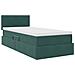 Letto con contenitore e LED Verde Scuro 100 x 200 cm Velluto - Foto miniatura 6