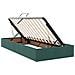 Letto con contenitore e LED Verde Scuro 100 x 200 cm Velluto - Foto miniatura 7
