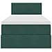 Letto con contenitore e LED Verde Scuro 100 x 200 cm Velluto - Foto miniatura 8