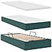Letto con contenitore e LED Verde Scuro 100 x 200 cm Velluto - Foto miniatura 9