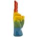 Scultura Mano Rainbow Vittoria In Resina Arcobaleno - Foto miniatura 2