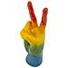 Scultura Mano Rainbow Vittoria In Resina Arcobaleno - Foto miniatura 3