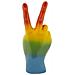 Scultura Mano Rainbow Vittoria In Resina Arcobaleno - Foto miniatura 5