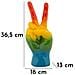 Scultura Mano Rainbow Vittoria In Resina Arcobaleno - Foto miniatura 8