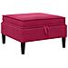 Pouf con Storage Rosso Vino Velluto - Foto miniatura 1