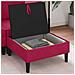 Pouf con Storage Rosso Vino Velluto - Foto miniatura 3
