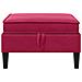 Pouf con Storage Rosso Vino Velluto - Foto miniatura 4