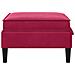 Pouf con Storage Rosso Vino Velluto - Foto miniatura 5