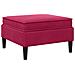 Pouf con Storage Rosso Vino Velluto - Foto miniatura 6