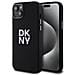 Custodia Dkny Per Iphone 15 Plus / 14 Plus In Silicone Liquido Con Logo Metallico - Nera - Foto miniatura 1