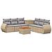 Set di divani 8 pz Beige e Grigio Chiaro - Foto miniatura 1