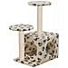 Albero Per Gatti E Tiragraffi Sisal 60 Cm Zampe Stampate Beige - Foto miniatura 2