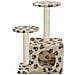 Albero Per Gatti E Tiragraffi Sisal 60 Cm Zampe Stampate Beige - Foto miniatura 3