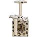 Albero Per Gatti E Tiragraffi Sisal 60 Cm Zampe Stampate Beige - Foto miniatura 5