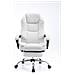 Poltrona Presidenziale Relax Castle in Similpelle- Sedia Ergonomica Imbottita con Poggiapiedi Estraibile I Poltrona Pc Regolabile e Reclinabile, Carico Max 130kg Bianco - Foto miniatura 2