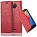 Custodia Compatibile Con Motorola Moto C In Rosso Mela - Coperchio Protettiva Con Chiusura Magnetica, Funzione Stand E Tasca Per Le Carte - Foto miniatura 1