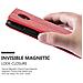 Custodia Compatibile Con Motorola Moto C In Rosso Mela - Coperchio Protettiva Con Chiusura Magnetica, Funzione Stand E Tasca Per Le Carte - Foto miniatura 3