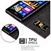 Custodia Compatibile Con Nokia Lumia 925 In Oro Rosato Nero - Coperchio Protettiva Con Chiusura Magnetica, Funzione Stand E Tasca Per Le Carte - Foto miniatura 5