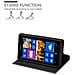 Custodia Compatibile Con Nokia Lumia 925 In Oro Rosato Nero - Coperchio Protettiva Con Chiusura Magnetica, Funzione Stand E Tasca Per Le Carte - Foto miniatura 6