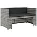 Set Divani Da Giardino 5 Pz Con Cuscini In Polyrattan Grigio - Foto miniatura 3