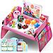 Rosa Auto Gioca Vassoio Per I Bambini Snack Play Vassoio Viaggio Dry Erase Top 16 Tasche In Rete Della Sede Del Sacchetto Dellorganizzatore Di Auto Vassoi Di Attivit Per Auto Stroller Aereo - Foto miniatura 1