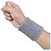 Sweatband Polso Sweatband 2 Pack 4 Pollici Sport Parasudore Wristband Morbido Cotone Addensare Per Tennis Ginnastica Calcio Basket Correre Sport Atletici (grigio)  - Foto miniatura 3
