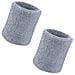 Sweatband Polso Sweatband 2 Pack 4 Pollici Sport Parasudore Wristband Morbido Cotone Addensare Per Tennis Ginnastica Calcio Basket Correre Sport Atletici (grigio)  - Foto miniatura 1