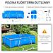 Piscina Fuoriterra Autoportante Rigida Rettangolare Con Filtro E Valvola In Acciaio E Pvc, Blu, 252x152x65cm - Foto miniatura 2